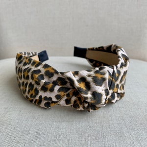 Knot Headband Leopard, Women&#39;s Headband, Top Knot Headband Leopard, Knot Headband Women, Leopard Print Knot Headband