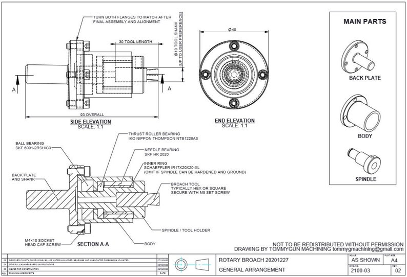 Rotary Broach Plan Etsy