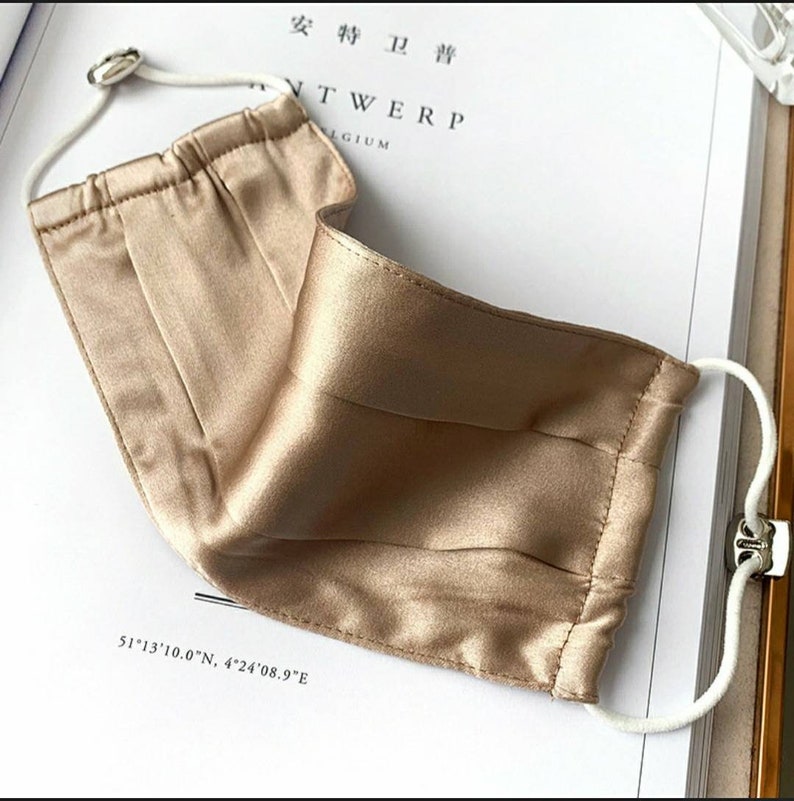 Mulberry Silk Face Mask Pleated Mulberry Silk Mask for Women Etsy