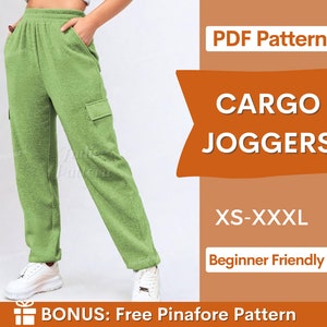 Joggers Pattern, Cargo Pants Pattern, Women's Sweatpants Sewing Pattern, Easy Joggers Sewing Pattern, Sweatpants Pattern, Jogger Pants PDF