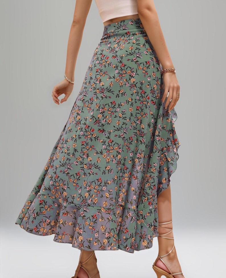 Summer Skirt Pattern | Skirt Sewing Pattern | Women Sewing Pattern | Sewing Patterns | Summer Skirt Sewing pattern | Ruffle Hem Skirt image 2