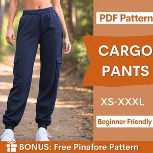 Cargo Pants Pattern, Pants Pattern, Women Pants Sewing Pattern, Sewing Pattern Women, Pants with Pockets, Cargo Trouser, Women Pattern