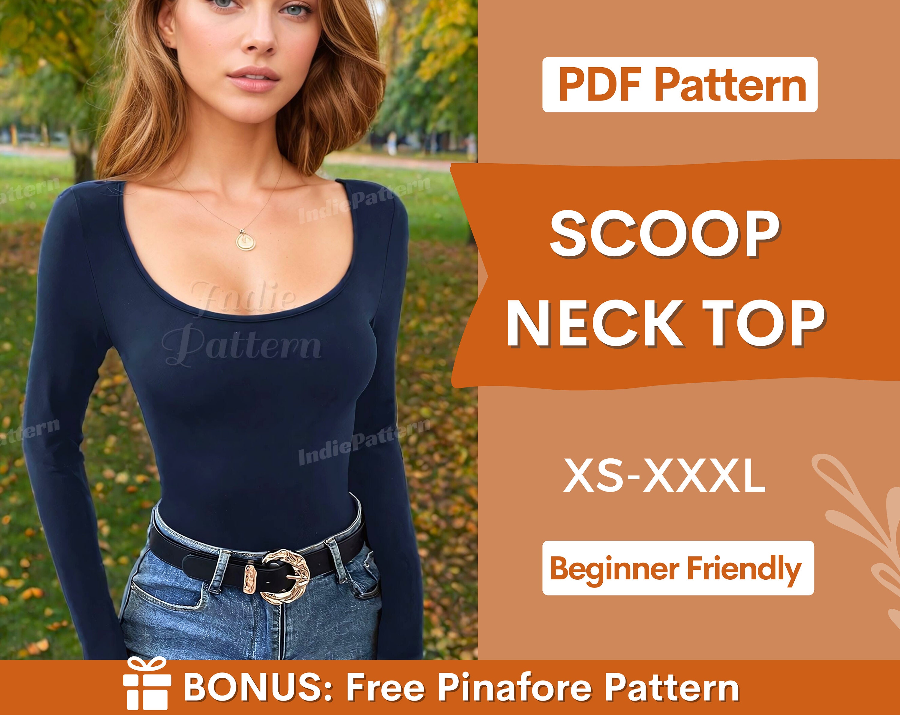 Scoop Neck Pattern -  Canada