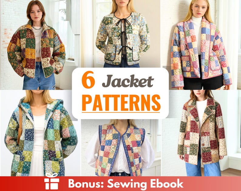 Quilted Jacket Sewing Patterns | Women Sewing Patterns | Jacket Sewing ...