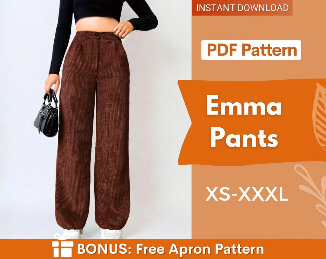Pants Sewing Pattern Trousers Pattern Women Pants Pattern Sewing