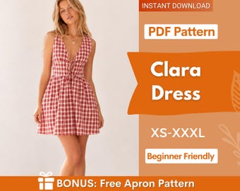 Clara Mini Dress Sewing Pattern | Women Dress Pattern | Dress Pattern | Women Pattern | Sewing Patterns | Summer Dress Pattern