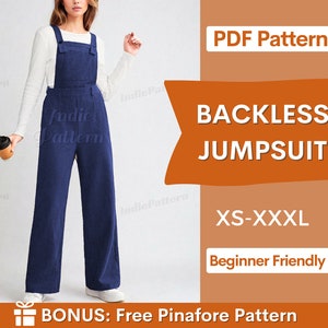 Jumpsuit Pattern | Sewing Patterns | Sewing Patterns for Women | Jumpsuit Sewing  Pattern | Dress Pattern, Overall Pattern, Instant Download