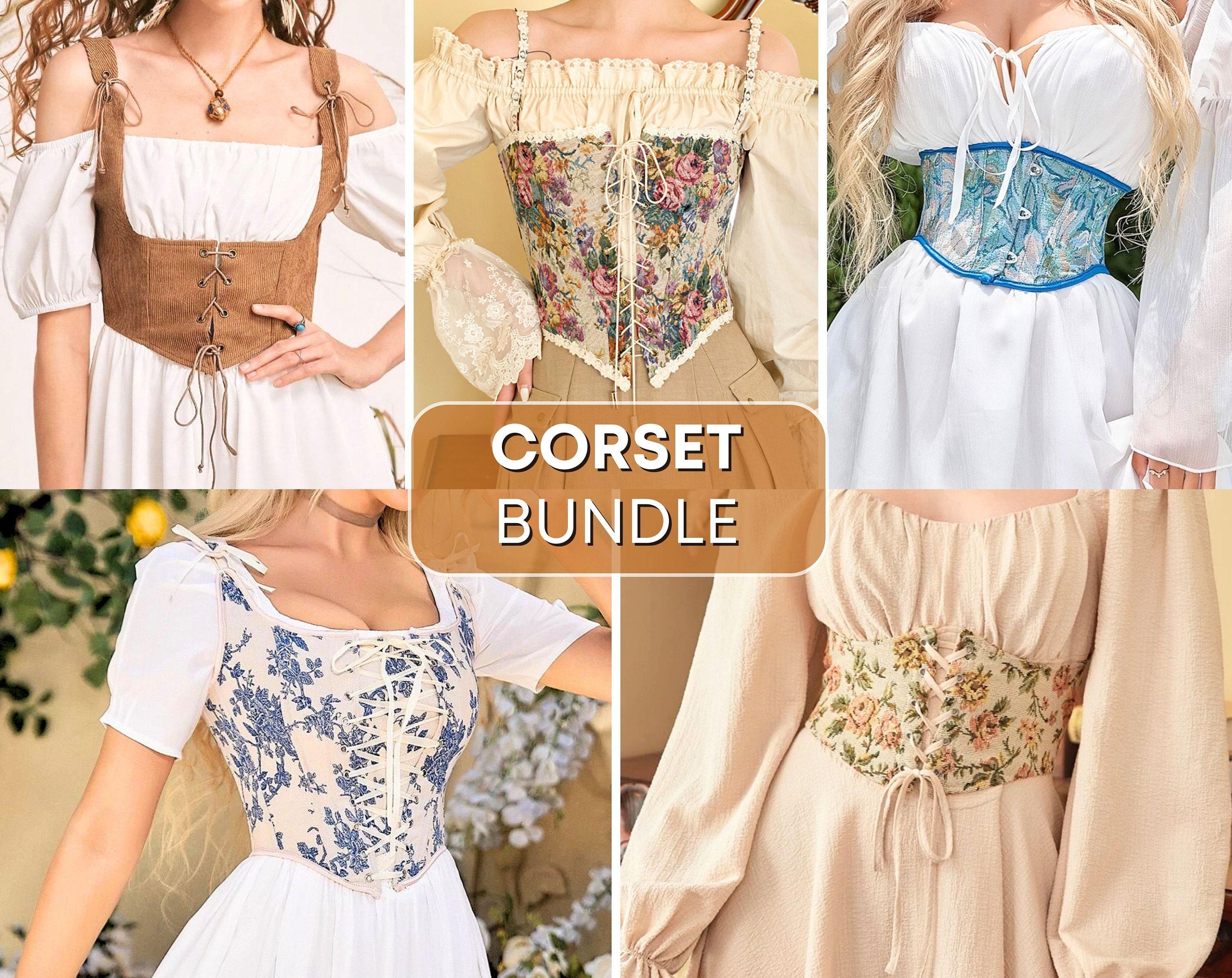  Women Mesh Lace Bustier Corset Top Layered Skirt Set Plain  Color Top Skirt Set (S) : Clothing, Shoes & Jewelry