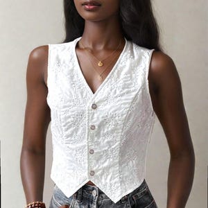 Vest Pattern, Waistcoat Pattern, Sewing Patterns, Women Vest Sewing Pattern, Button Top, Top Sewing Pattern for Women, Women Vest Pattern image 3
