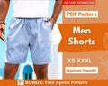 Men Shorts Pattern | Men Sewing Pattern | Elastic Waistband Shorts Men Sewing Pattern | Pattern Shorts Men | Linen Shorts Beginner Men