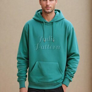 Männer Hoodie Schnittmuster, Hoodie Schnittmuster für Männer, XS- XXXL , Sweatshirt Schnittmuster, Männer Schnittmuster, Loungewear Schnittmuster, Schnittmuster für Männer Bild 3