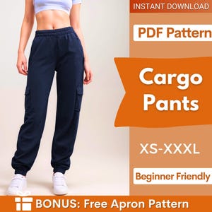 Cargo Pants Pattern, Pants Pattern, Women Pants Sewing Pattern, Sewing Pattern Women, Pants with Pockets, Cargo Trouser, Women Pattern