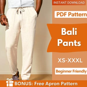 Patroon herenbroek | Patroon linnen broek | Naaipatroon voor heren | Zomerbroek heren | Naaipatroon heren | Naaipatroon broeken voor heren