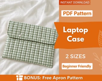 ノートパソコンケースの型紙 | ノートパソコンバッグの型紙 | キルティングノートパソコンスリーブ、ノートパソコンスリーブの型紙、ノートパソコンケースの型紙、ノートパソコンバッグの型紙