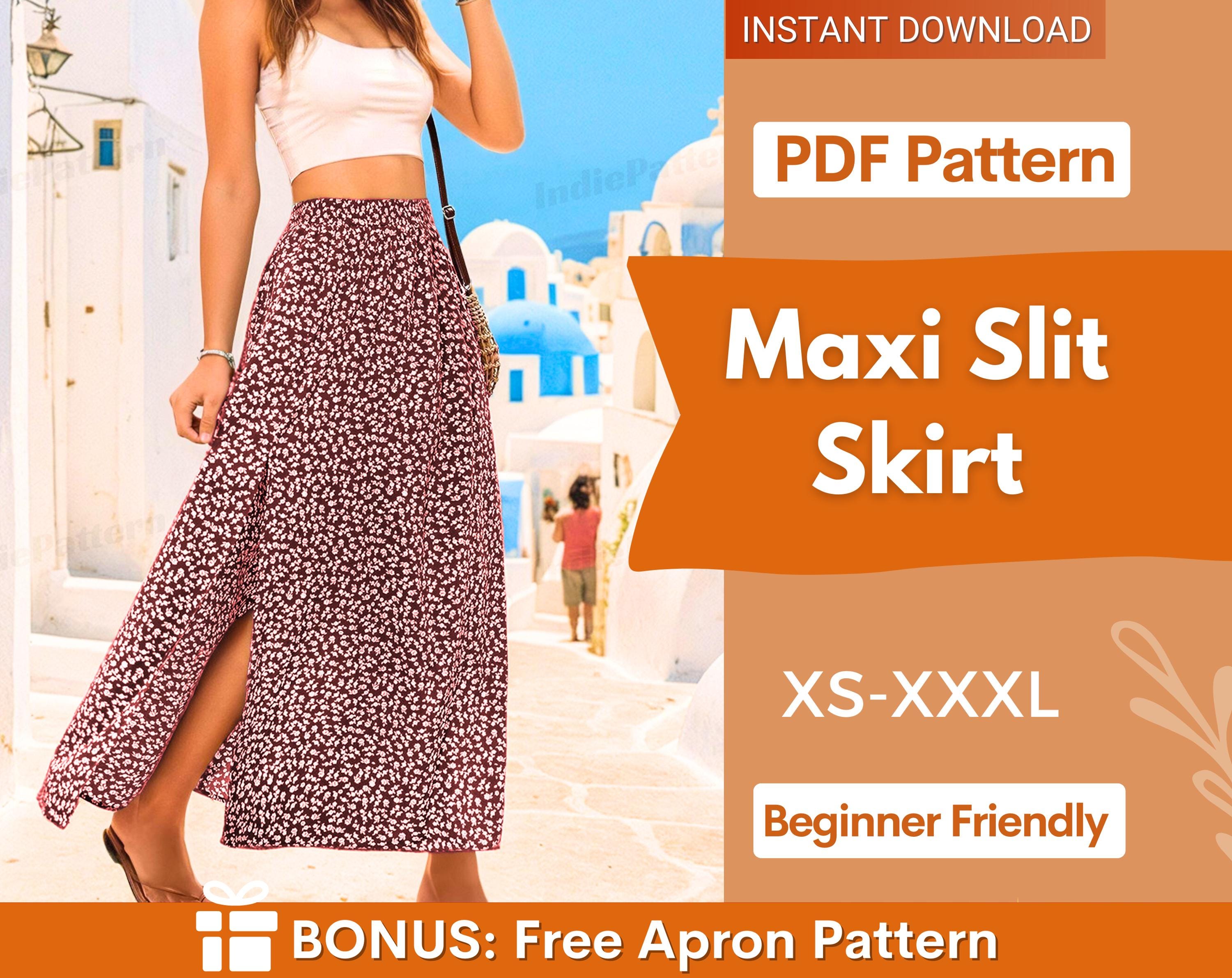 Slit Skirt Pattern - Etsy Canada