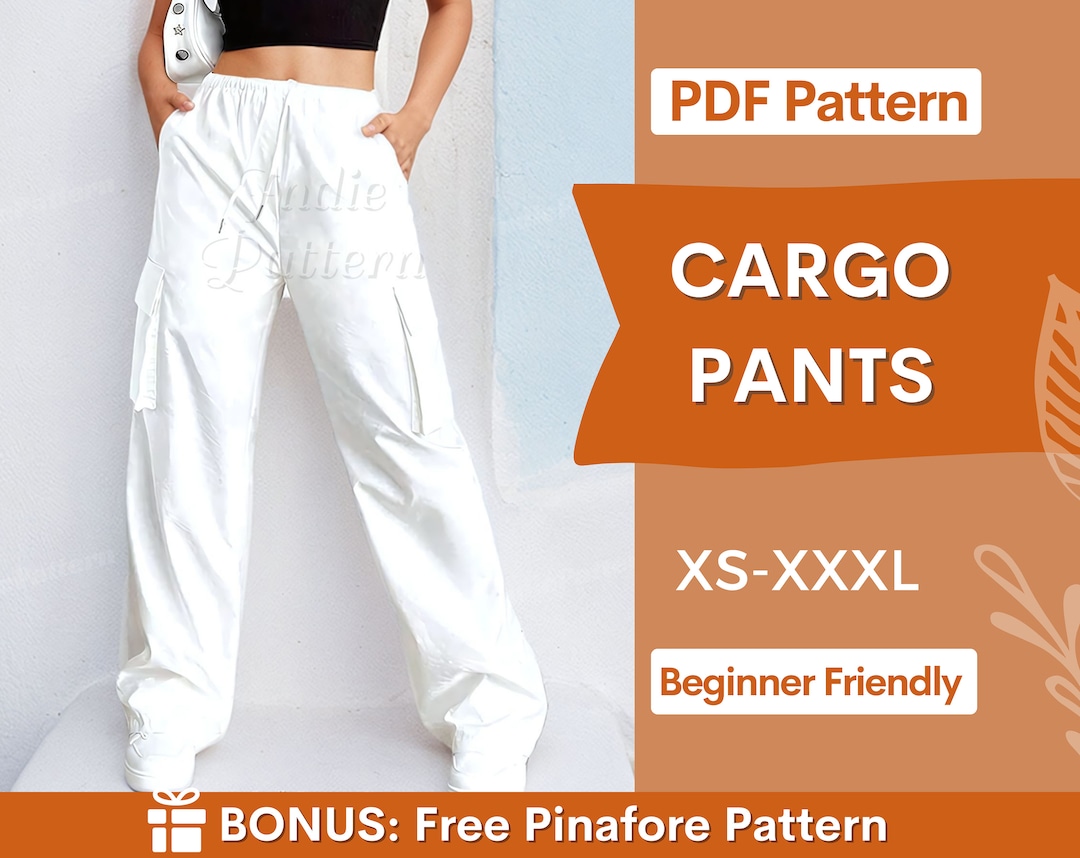 Cargo Pants Pattern Pants Pattern Women Wide Leg Pants Sewing Pattern