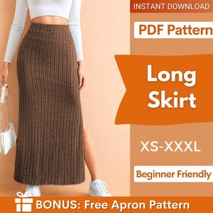 Slit Skirt Sewing Pattern | Skirt Pattern | Women Pattern | Sewing Patterns | Long Skirt Pattern | Maxi Slit Skirt | Fitted Skirt Pattern