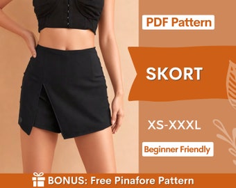 Skort-naaipatroon | Rokpatroon | Skortpatroon | Shortspatroon | Damesrok | Naaipatronen | Patronen voor vrouwen | Minirokpatroon