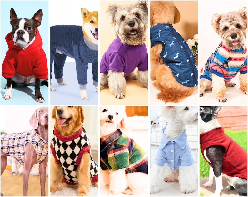 Dog Sewing Patterns Bundle +10, Dog Hoodie, Dog Shirt, Sewing Patterns for Dogs, Pet Patterns, Dog Coat, Dog Jacket, Dog sweater, Dog Pajama image 2