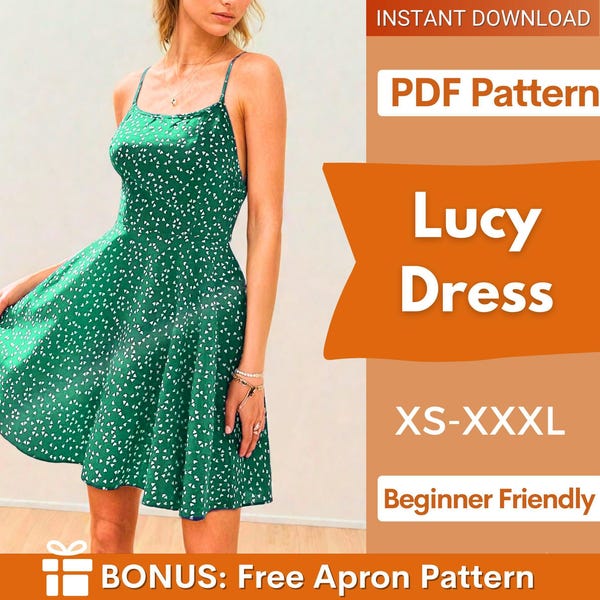 Short Dress Pattern | Summer Dress Pattern | Dress Sewing pattern | Women Pattern | Sewing Patterns | Backless Prom Dress Sewing Pattern