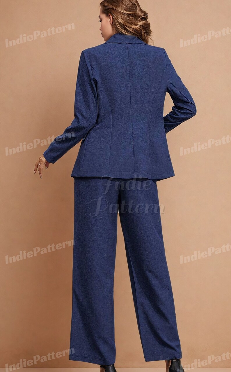 Traje conjunto patrón de costura / patrón de costura blazer / patrón de pantalones mujeres / patrón de pantalones de traje / patrón de costura de las mujeres / patrones de traje mujeres imagen 3