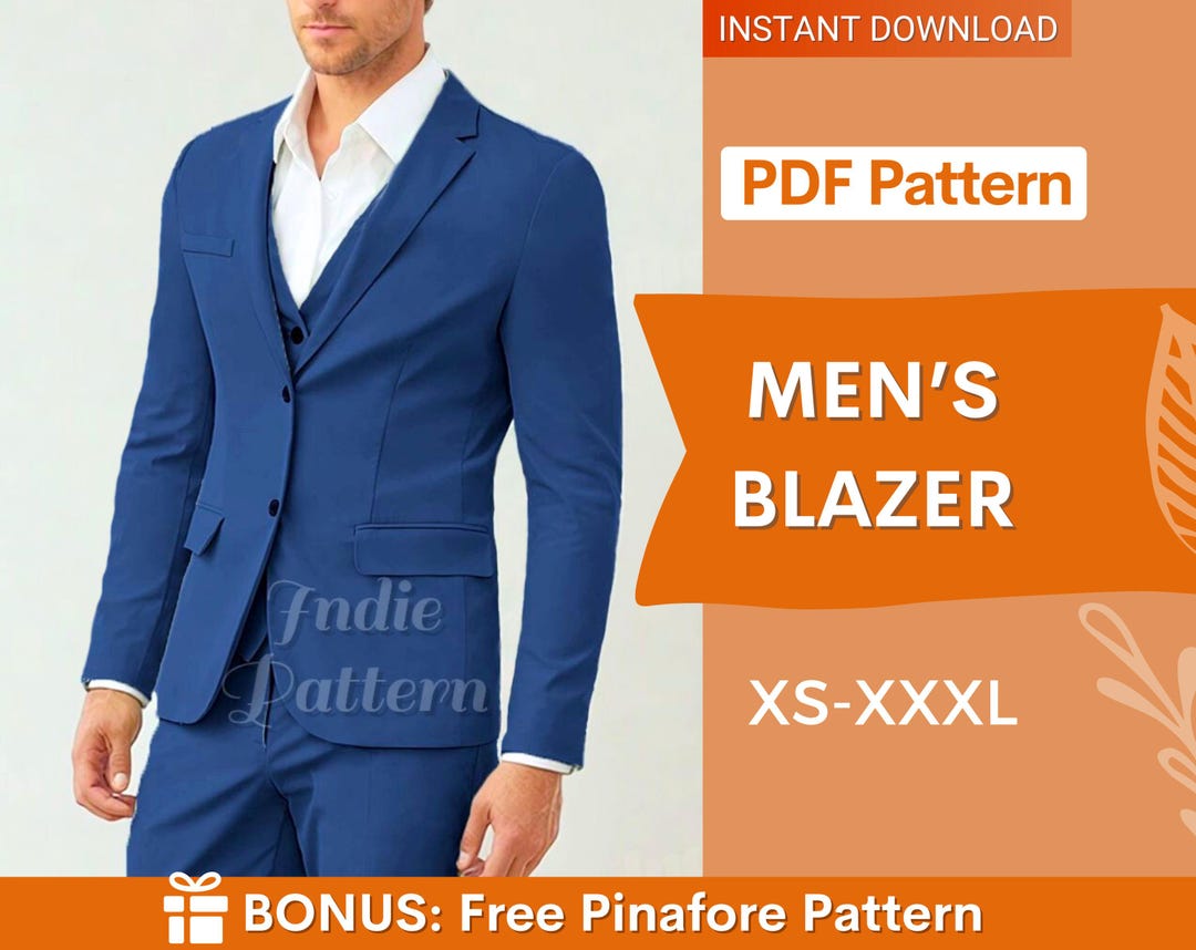 Men Suit Jacket Pattern Jacket Sewing Pattern Men Sewing Pattern Men Blazer Men