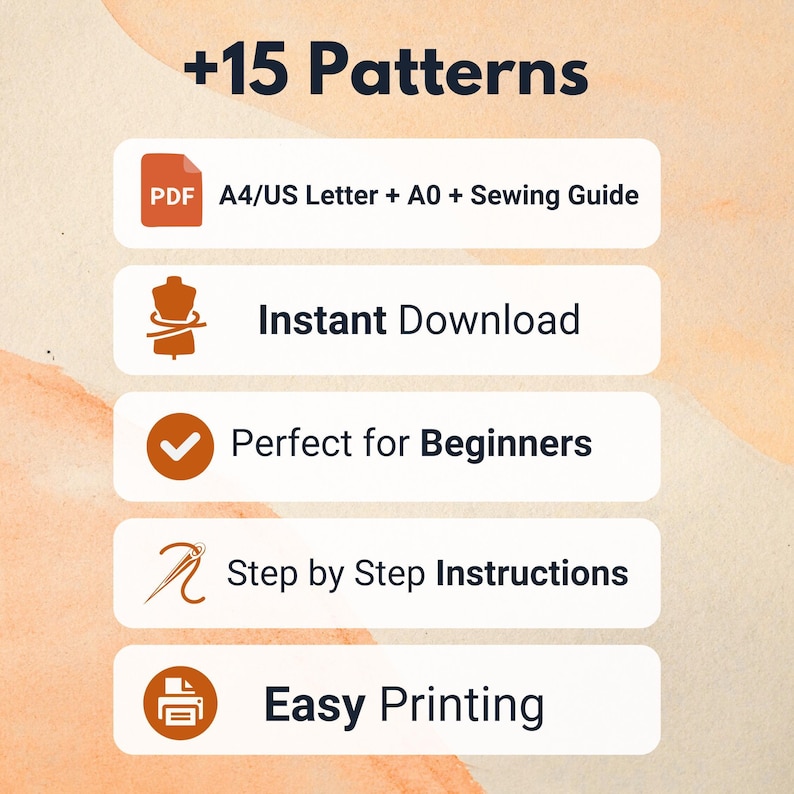 Summer Patterns Bundle | Women Sewing Patterns | Beginner Patterns | Dress Pattern | Pants Sewing Patterns | Skirt Pattern | Shorts Pattern image 2