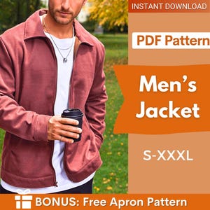Jacket Pattern | Sewing Patterns for Men | Men Patterns | Jacket Pattern Men | Men Jacket | Zipper Jacket Men | Men Sewing Patterns