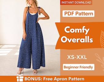 Overalls Sewing Pattern | Women Pattern | Overalls pattern | Jumpsuit Pattern | Women Jumpsuits | Sewing Patterns | Overalls for Women
