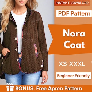 Coat Sewing Pattern | Jacket Sewing Pattern | Coat Pattern | Women Sewing Patterns | Jacket Pattern  | Women Jacket | Women Coat Pattern
