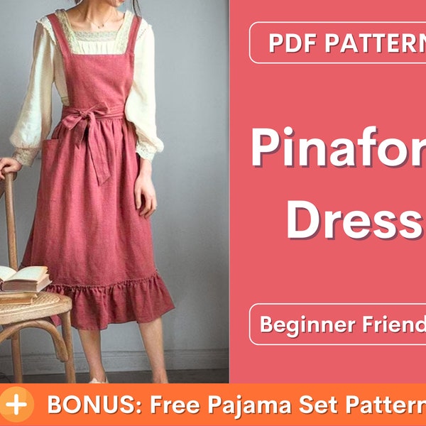 Apron Dress Pattern Etsy