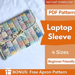 Laptop Case Sewing Pattern | Beginner Bag Pattern | Quilted Laptop Sleeve, Laptop Sleeve Pattern, Laptop Case Pattern, Laptop Bag Pattern
