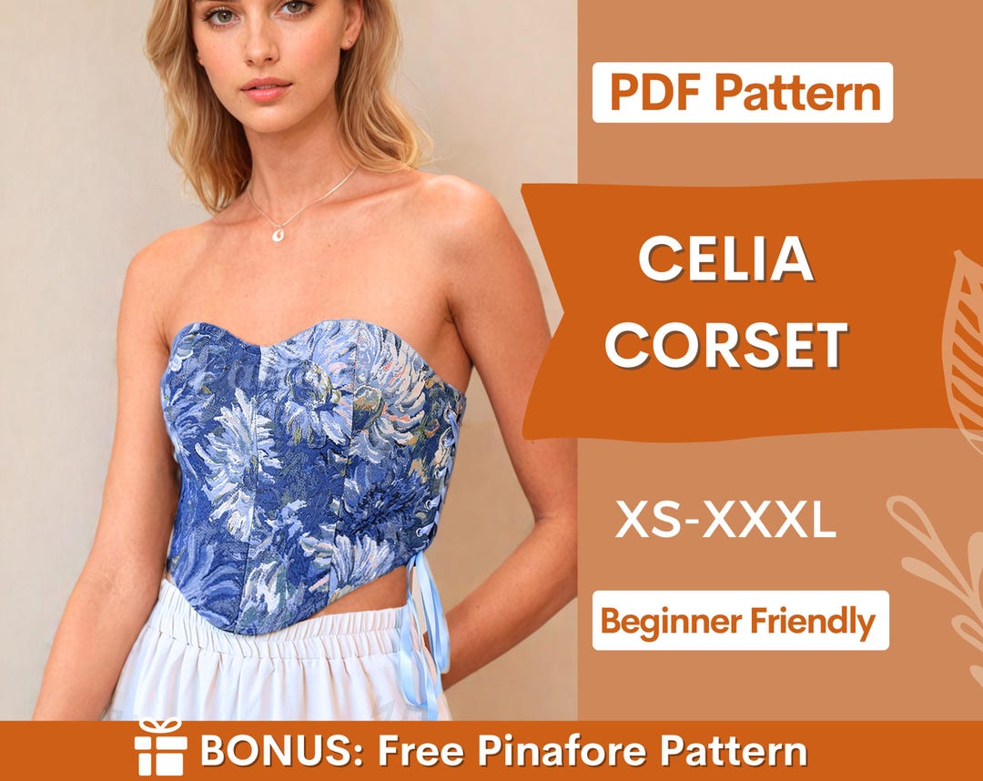 Corset Sewing Pattern XSXXXL Corset Top Sewing Pattern Sewing Patterns