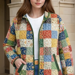 Quilted Coat with Hoodie Sewing Pattern | Quilted Jacket Pattern | Sewing Patterns | Quilted Sewing Pattern | Hooded Jacket | Women Jacket image 3