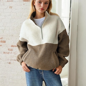 Patrón de sudadera con cremallera para mujer, patrón de suéter para mujer, patrón de suéter con cremallera, patrón de costura para mujer, patrón de costura para principiantes imagen 3