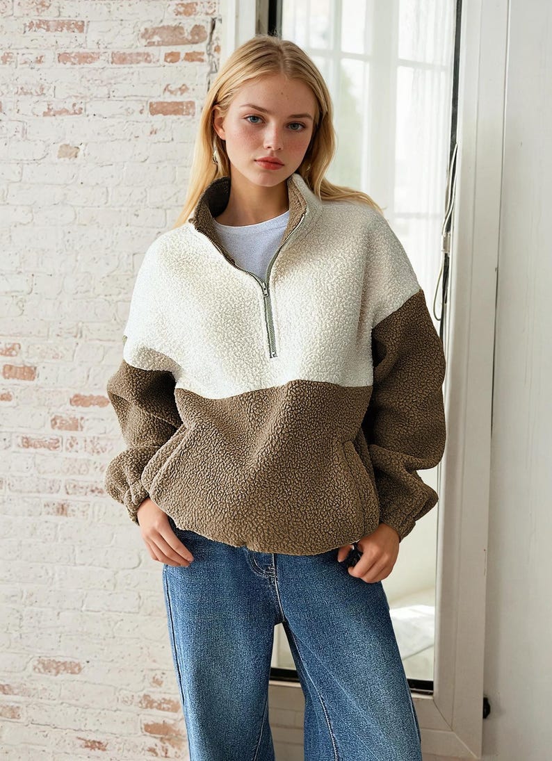 Patrón de sudadera con cremallera para mujer, patrón de suéter para mujer, patrón de suéter con cremallera, patrón de costura para mujer, patrón de costura para principiantes imagen 3