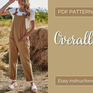 Overall Jumpsuit Pattern Meadow Overalls Overalls Pattern - Etsy UK