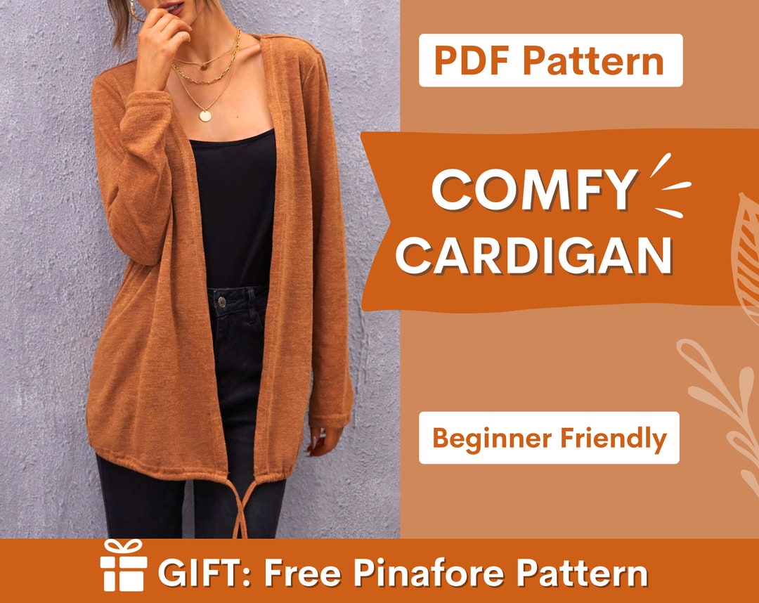 Cardigan Sewing Pattern Women Sewing Pattern Beginner Etsy UK