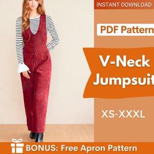 Jumpsuit Pattern | Sewing Patterns for Women | Jumpsuit Sewing Pattern | Dress Pattern, Overall Pattern, Sewing Pattern, Women Pattern