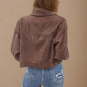 Crop Jacket Pattern for Women, XS-XXXL, Women Jacket Sewing Pattern, Women's Shirt Jacket, Shacket sewing pattern, Women Jacket Pattern PDF image 2