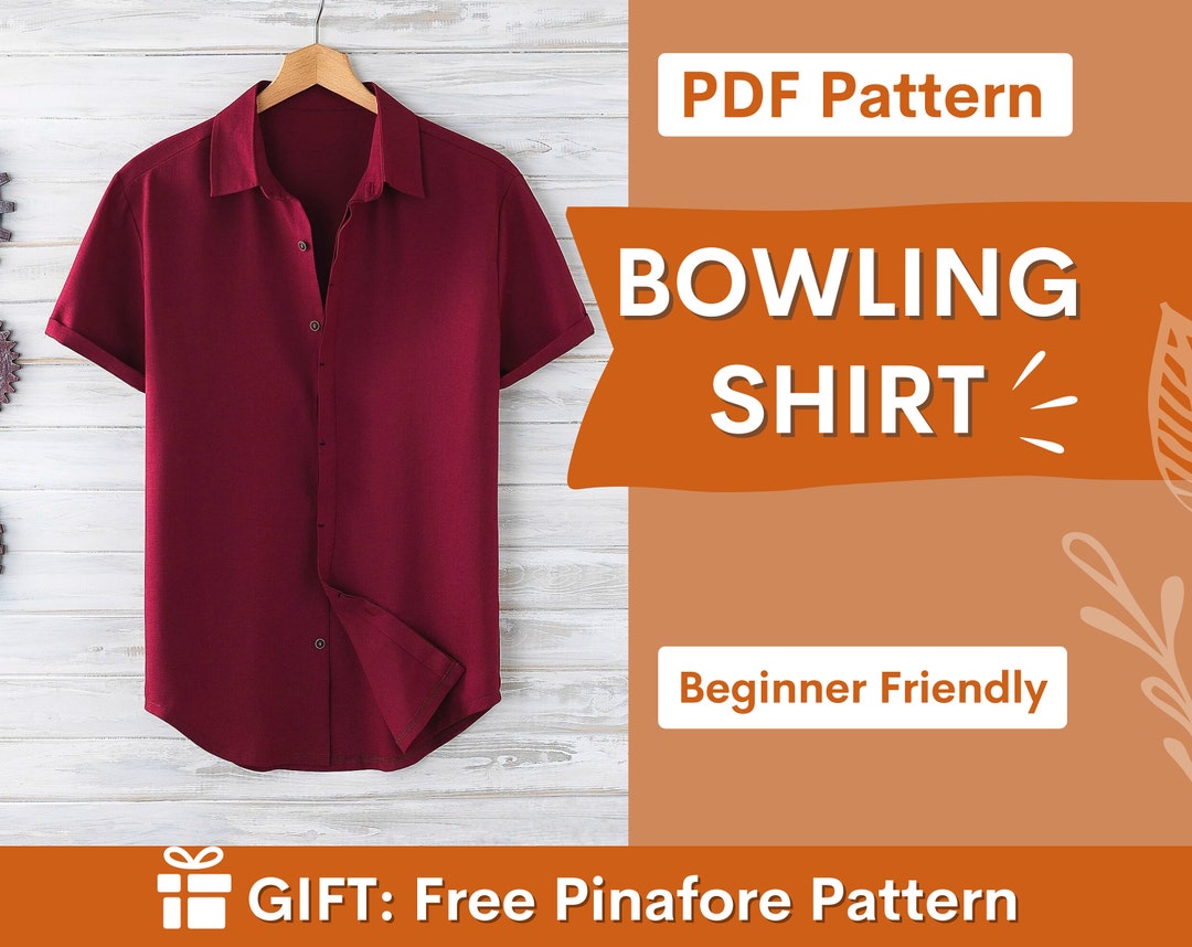 Bowling Shirt Sewing Pattern Men Shirt Pattern Sewing Etsy
