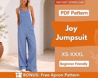 Overall Schnittmuster | Latzhose Schnittmuster | Frauen-Muster | Overall Muster | Strampler mit Muster
