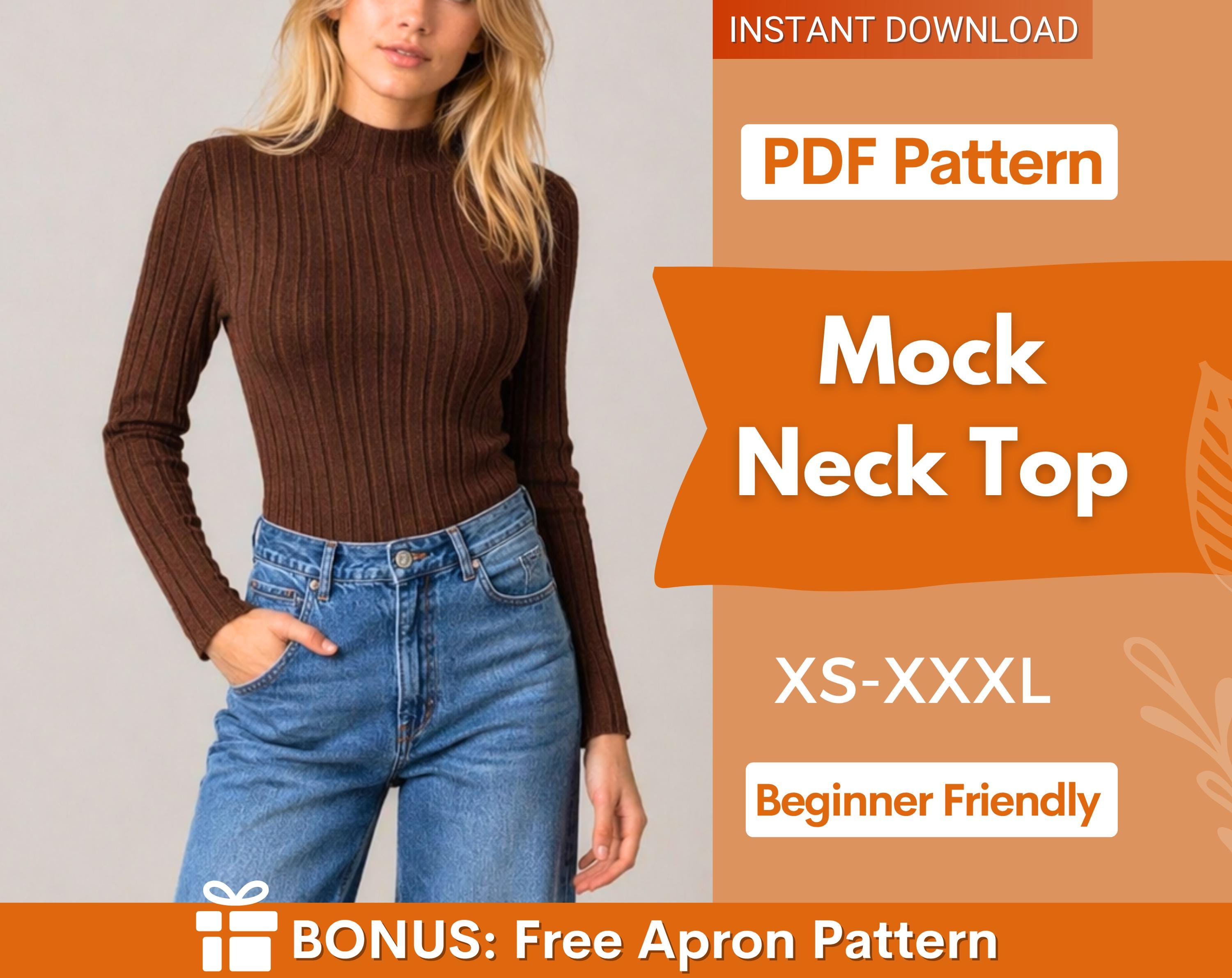 Mock Neck Pattern - Etsy
