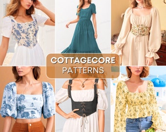 Cottagecore Patterns | Renaissance Patterns | Sewing Patterns | Women Patterns | Corset Pattern | 1800s Patterns PDF | Dress pattern