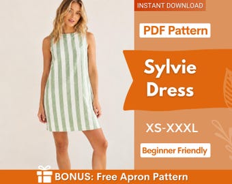 Summer Dress Sewing Pattern | Dress Pattern | Linen Dress Sewing Pattern | Women Patterns | Summer Dress | Women Dress