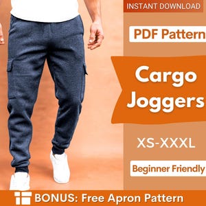 Cargo Joggers Men Sewing Pattern, Jogger Patterns, Sweatpants Pattern,  Men Pants Pattern, Men Sewing Patterns, Men Beginner Sewing Pattern