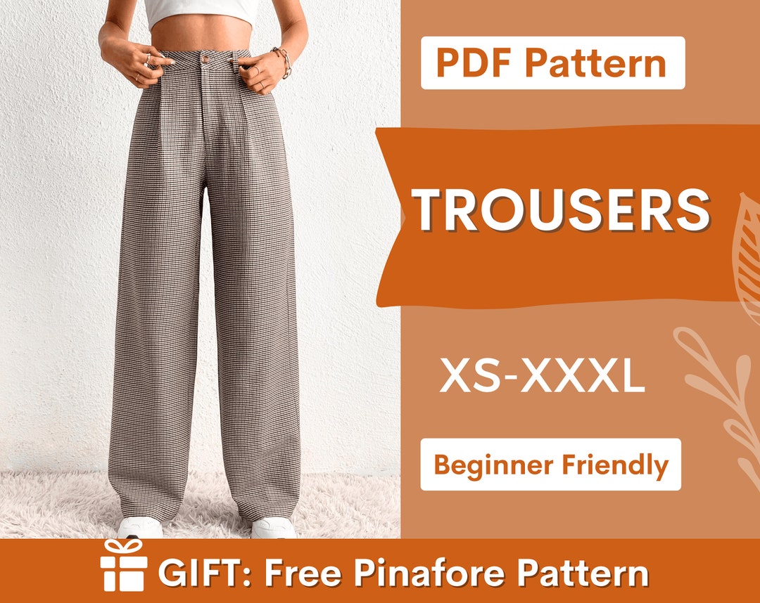 Pants Pattern for Women XS-XXXL Sewing Patterns Trousers - Etsy UK
