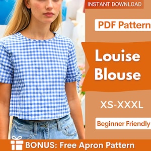 Blouse Sewing Pattern | Women Sewing Pattern | Top Pattern | Crop Top Pattern | Sewing Patterns for Beginner Top |  Shirt Pattern Women