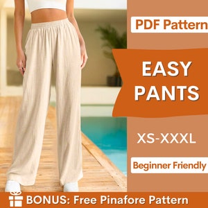 Pull on Elastic Waist Pants Pattern 