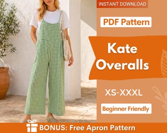 Naaipatroon overalls, patroon rompertje, patroon jumpsuit, weideoveralls, naaipatroon dames, tuinbroekpatroon, losse overalls jumpsuit, wijde overalls